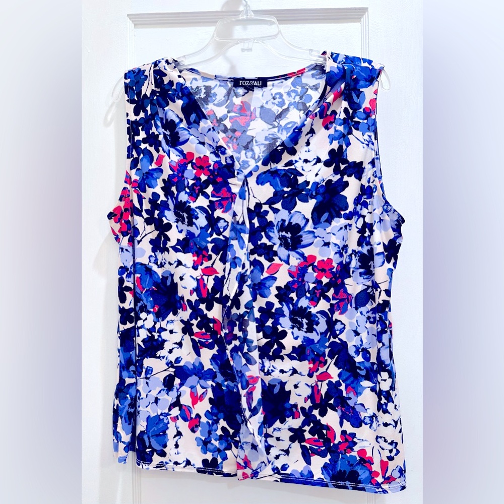 Roz & Ali Tank/Shell with ruffle front